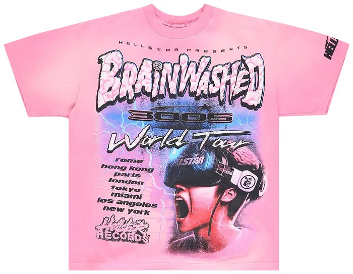 Hellstar Brainwashed T-Shirt 'Pink'