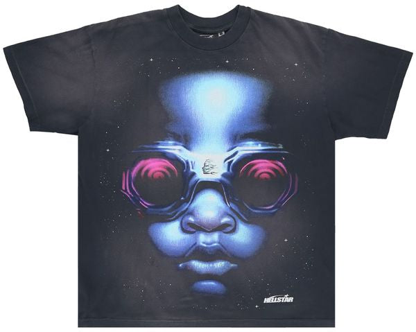 Hellstar Goggle T-Shirt 'Black/Blue'