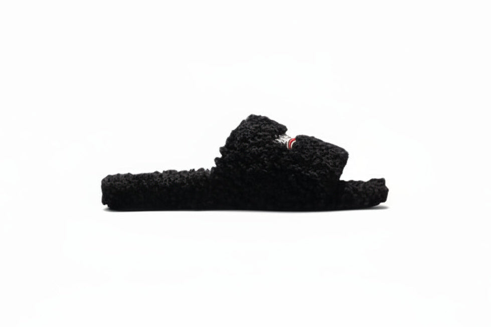 Balenciaga Furry Slides 'Black'