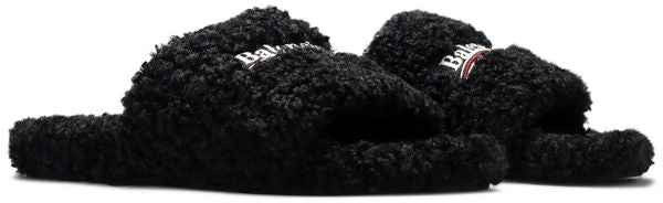 Balenciaga Furry Slides 'Black'